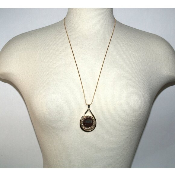 Vintage MQ MEGATRON QUARTZ - Hong Kong Gold Tone Pendant Watch - Picture 1 of 4